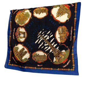 French Paris France vintage Travel adventure print large scarf shawl wrap